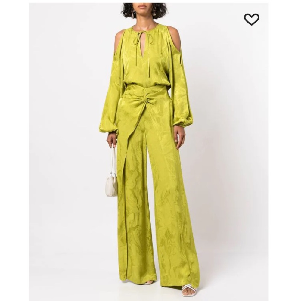 Silvia Tcherassi Lime Green Cold Shoulder Tunic